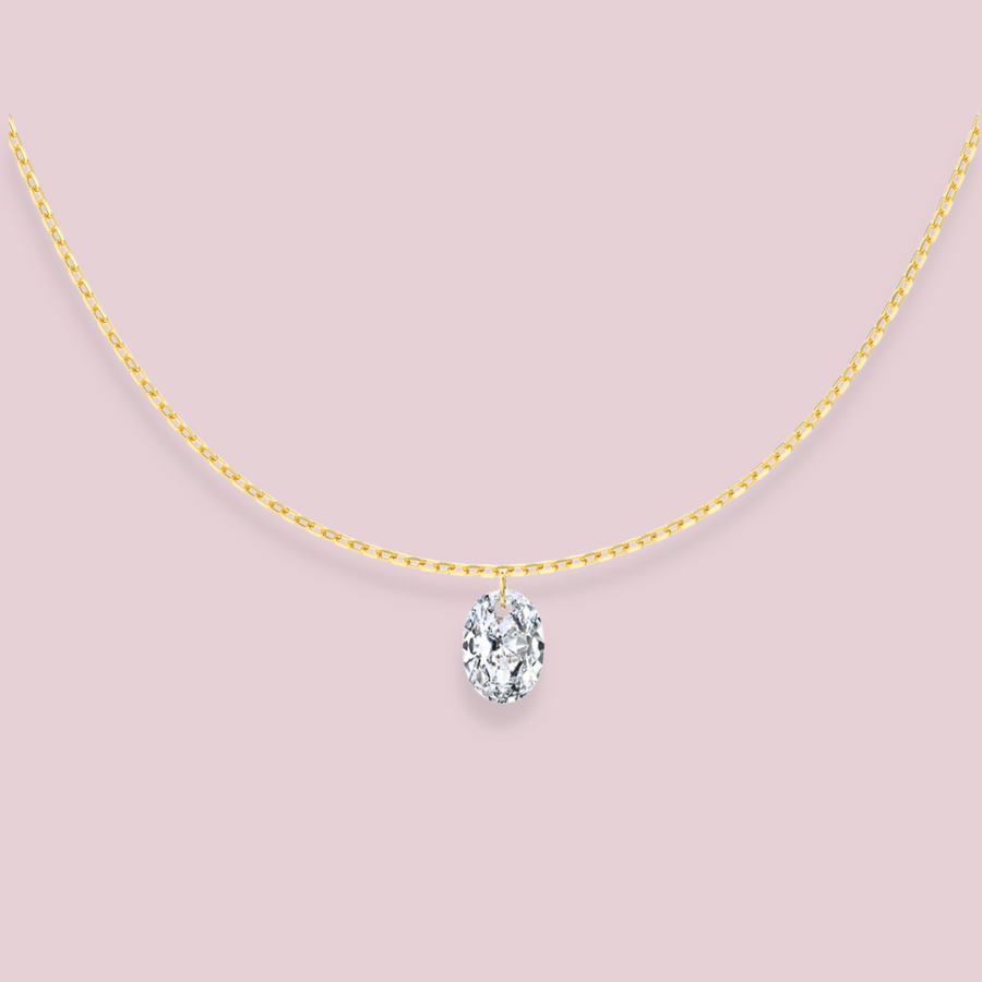 AMRITA OVAL Pendant Necklace (Gold)