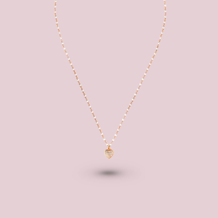 ENIGMA HEART Pendant Necklace (RoseGold)