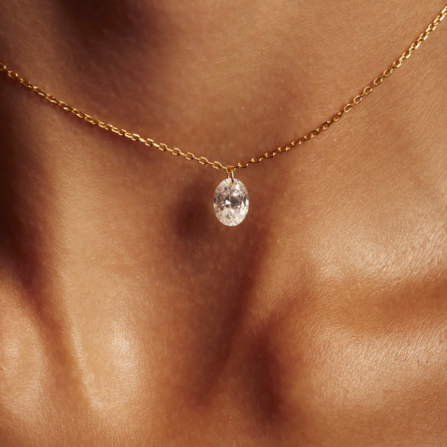 AMRITA OVAL Pendant Necklace (Gold)