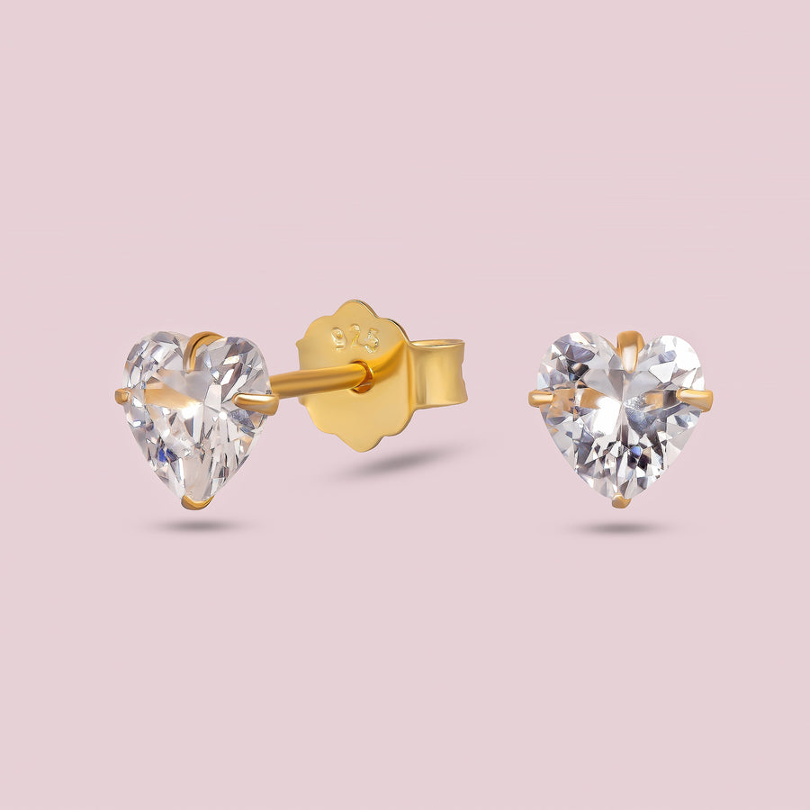 BABY HEART Ear Studs (Gold)