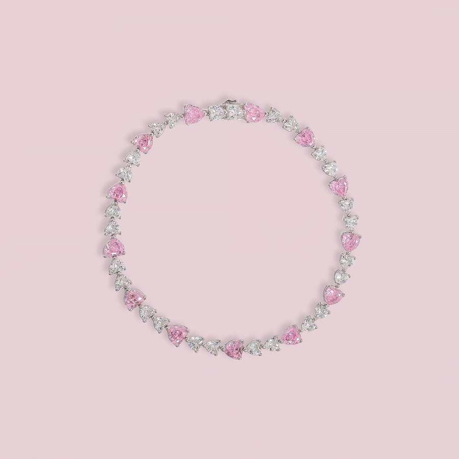 WILD HEART Bracelet - White & Pink