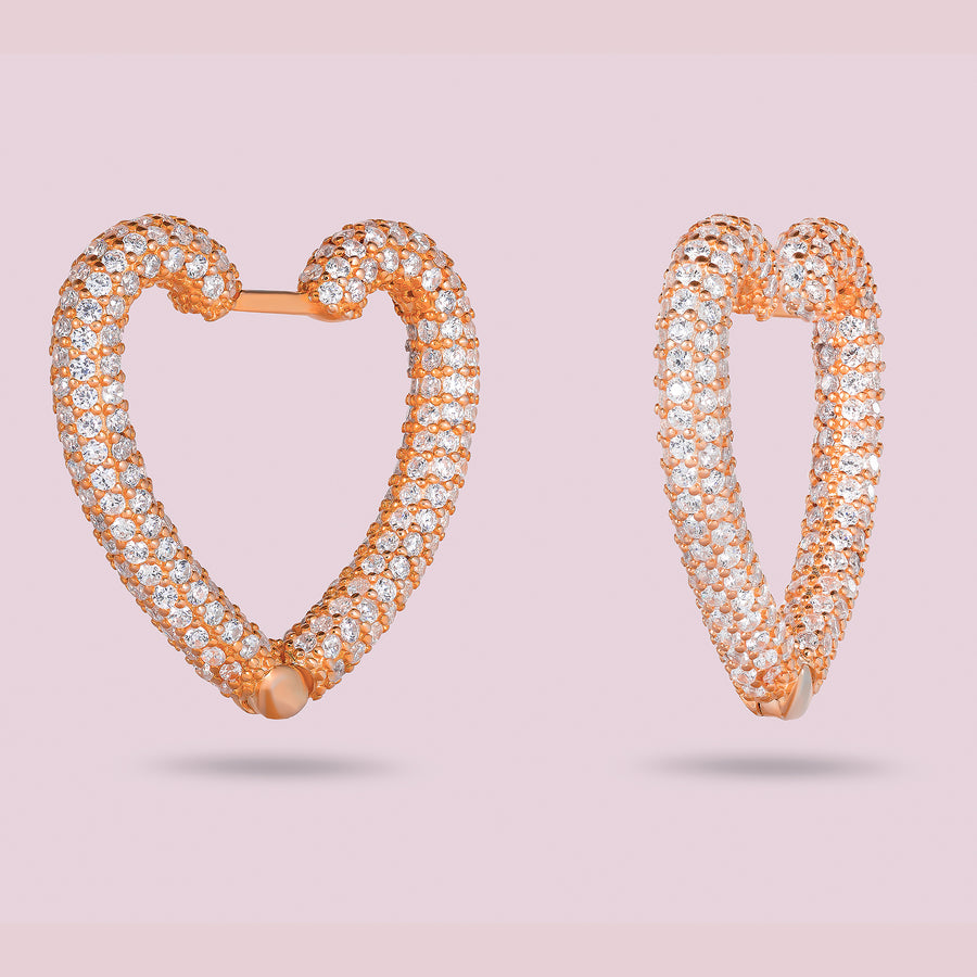 QUEEN ENDGAME Earrings (Heart - RoseGold)