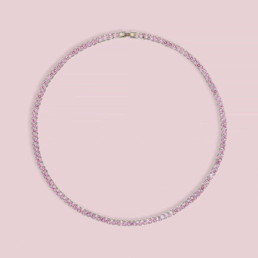 ELEVATED Necklace - Pink (Silver)