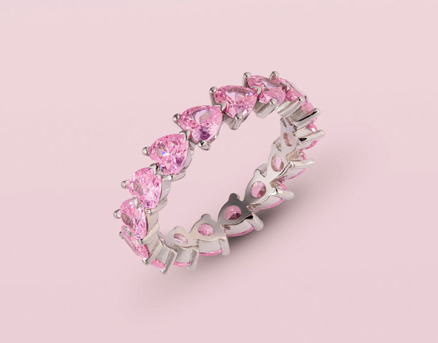 HEART TENNIS Ring (Pink)